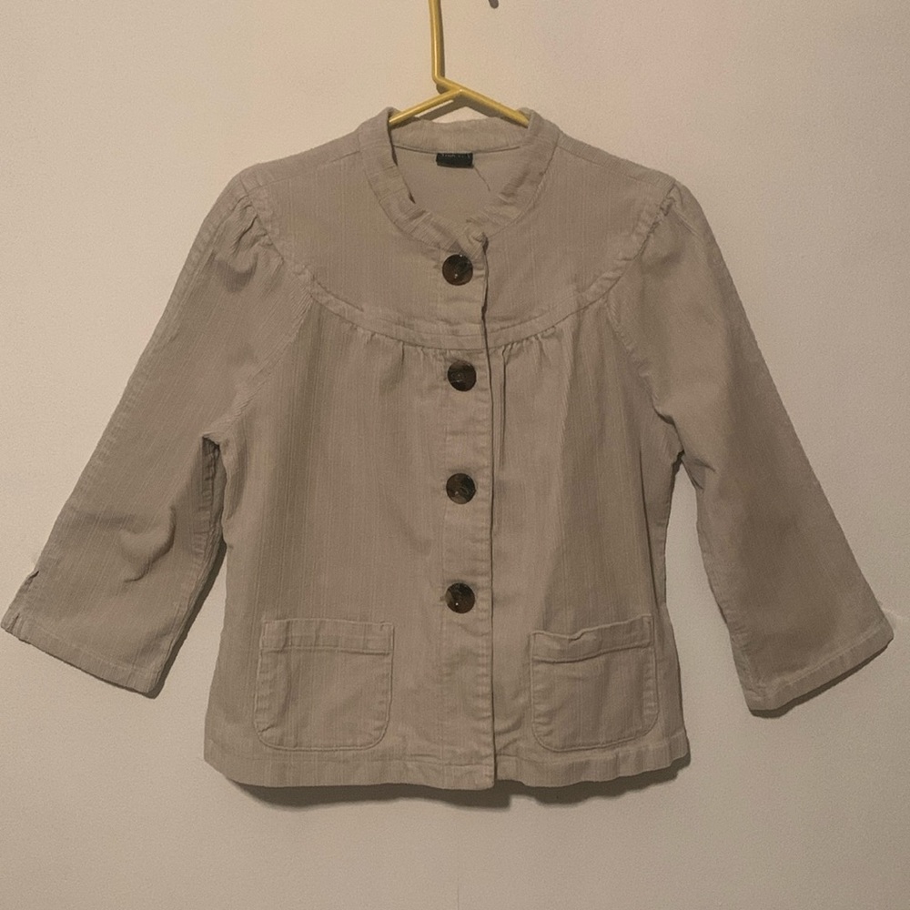 Tribal Women’s Beige Cotton Corduroy Shacket